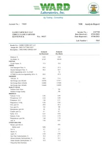 Test results for website